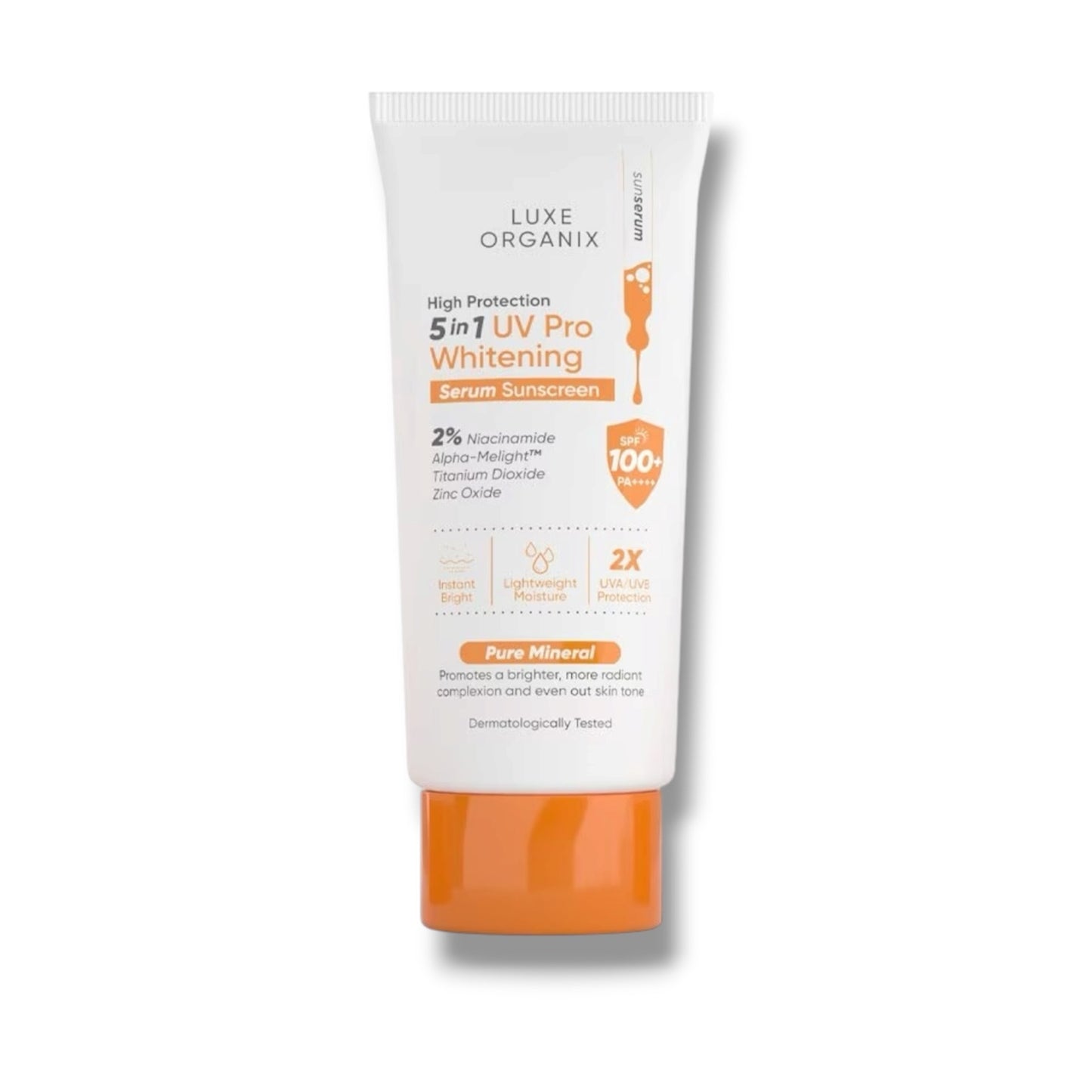 Luxe Organix 5in1 UV Pro Whitening Serum Sunscreen SPF 100 PA+++ 40ml
