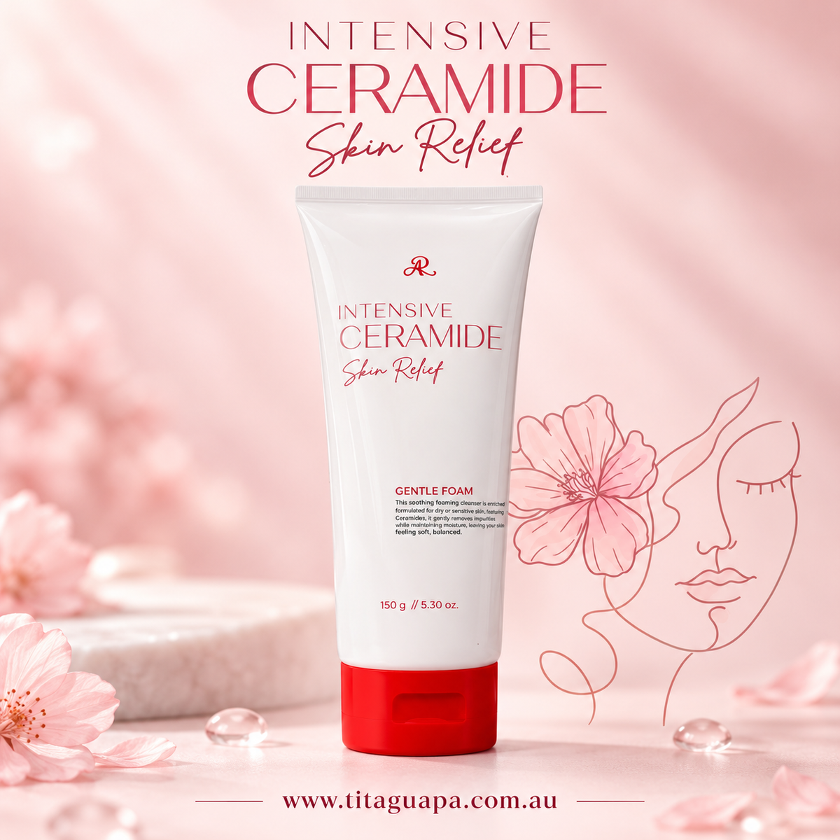 AR Intensive Ceramide Skin Relief Gentle Foam – 150g