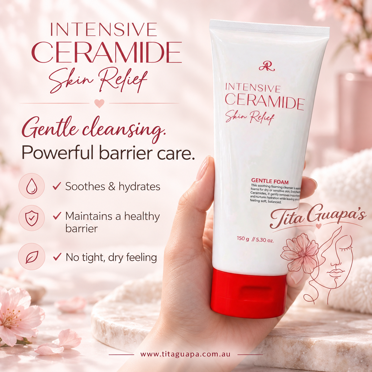 AR Intensive Ceramide Skin Relief Gentle Foam – 150g