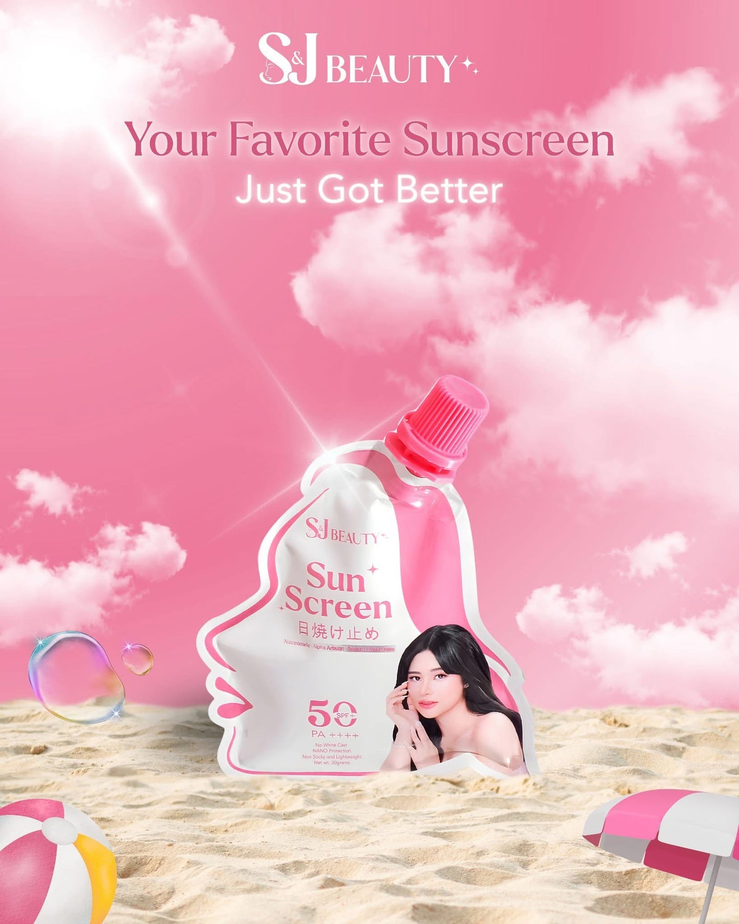 S&J Beauty Sun Screen SPF50+ PA++++ (30g)