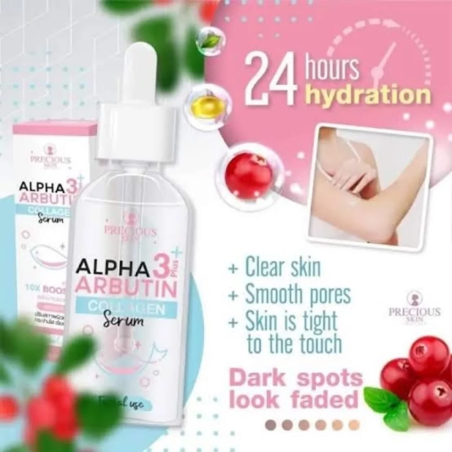 Alpha Arbutin 3 Plus Collagen Whitening Facial Serum 50ml by Precious Skin