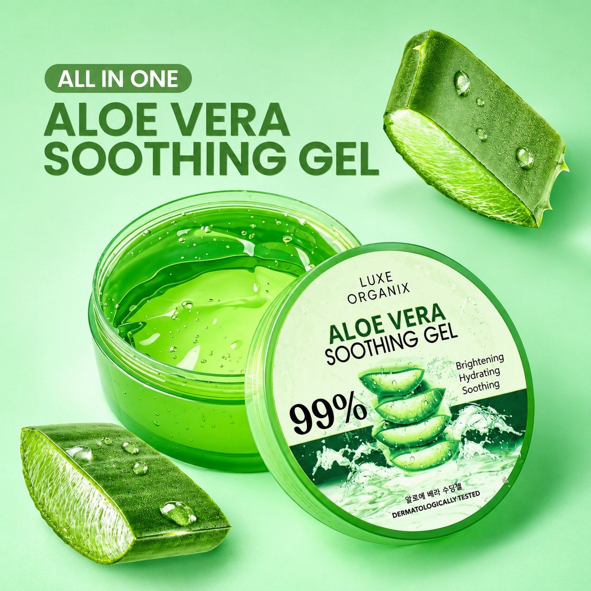 Luxe Organix Aloe Vera Soothing Gel 99% – 300ml