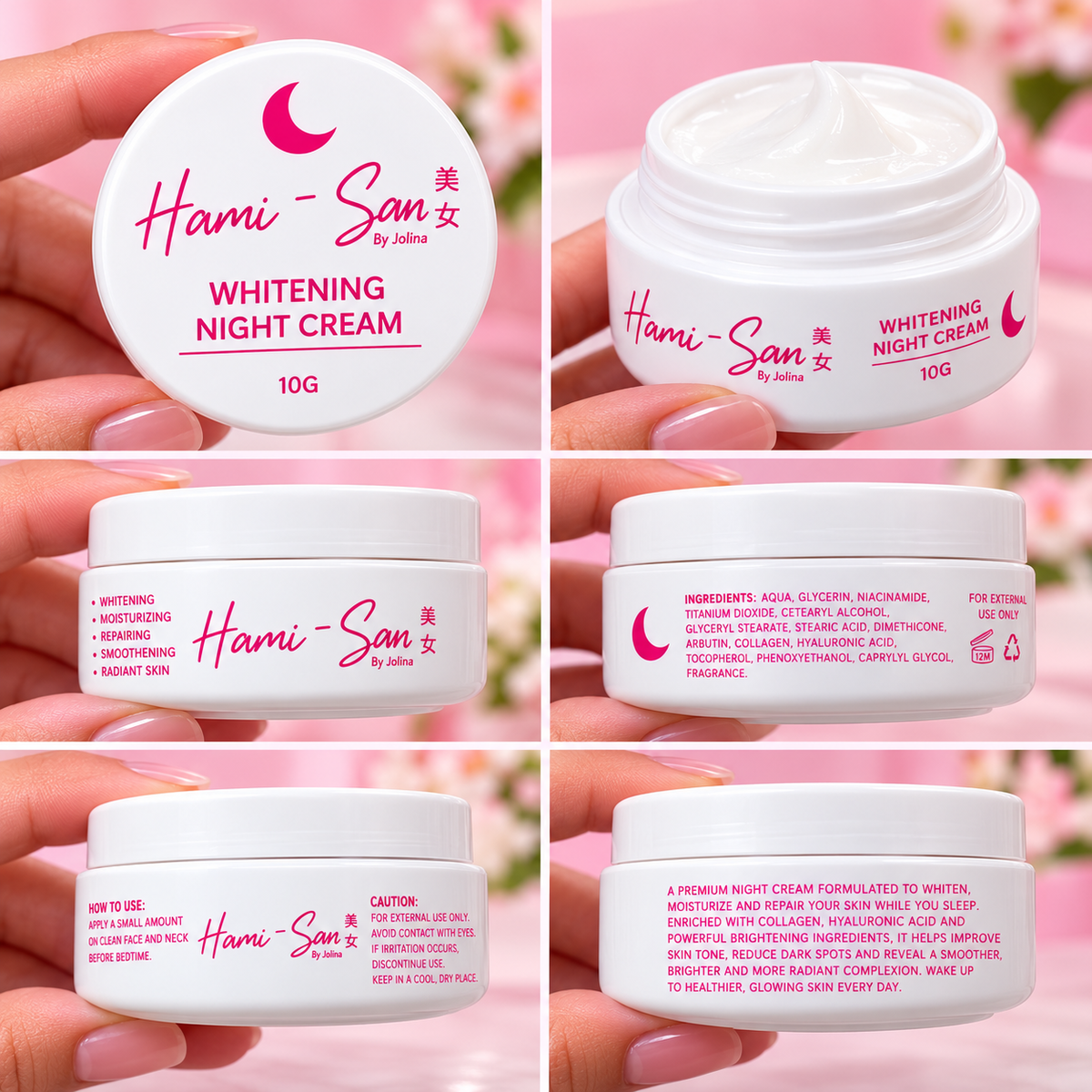 Hami-San Whitening Night Cream – 10g