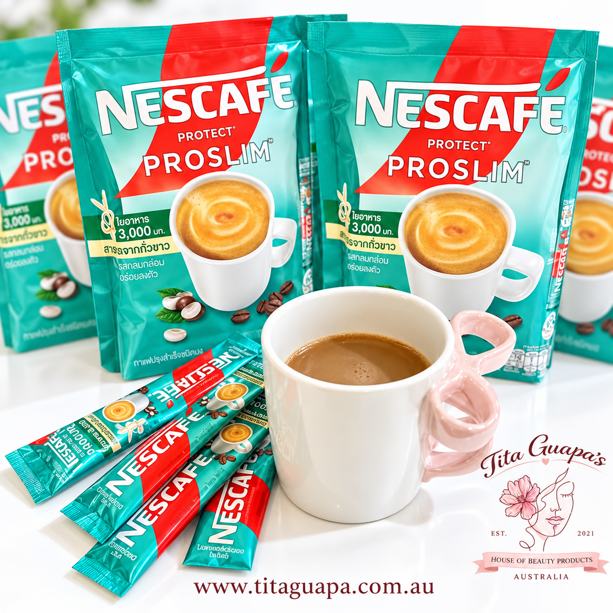 NESCAFÉ Protect Proslim Coffee Mix Powder – 17 Sachets x15g (255g)