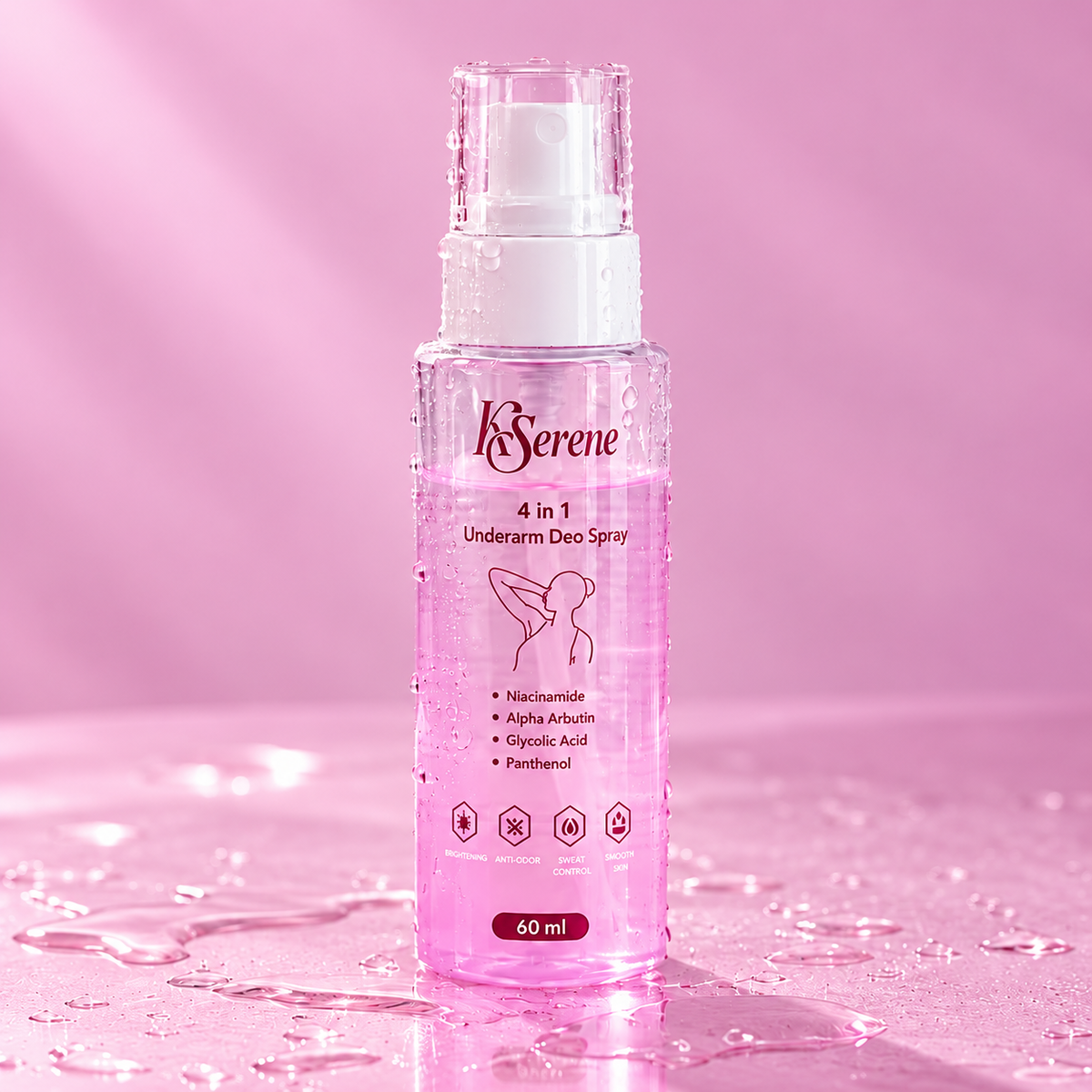 KSerene 4-in-1 Underarm Deo Spray – 60ml