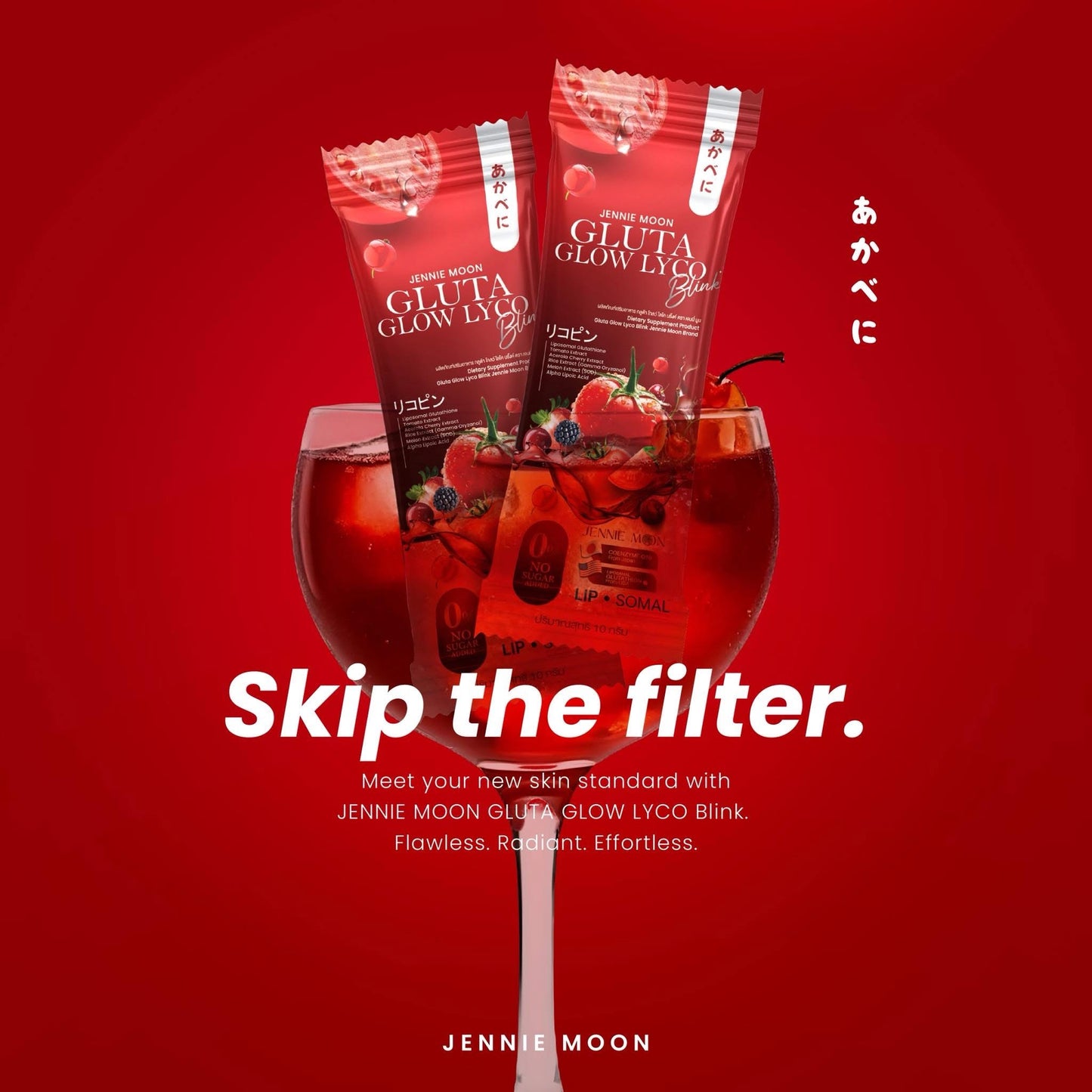 Jennie Moon Gluta Glow Lyco Blink
10g x 30 sachets