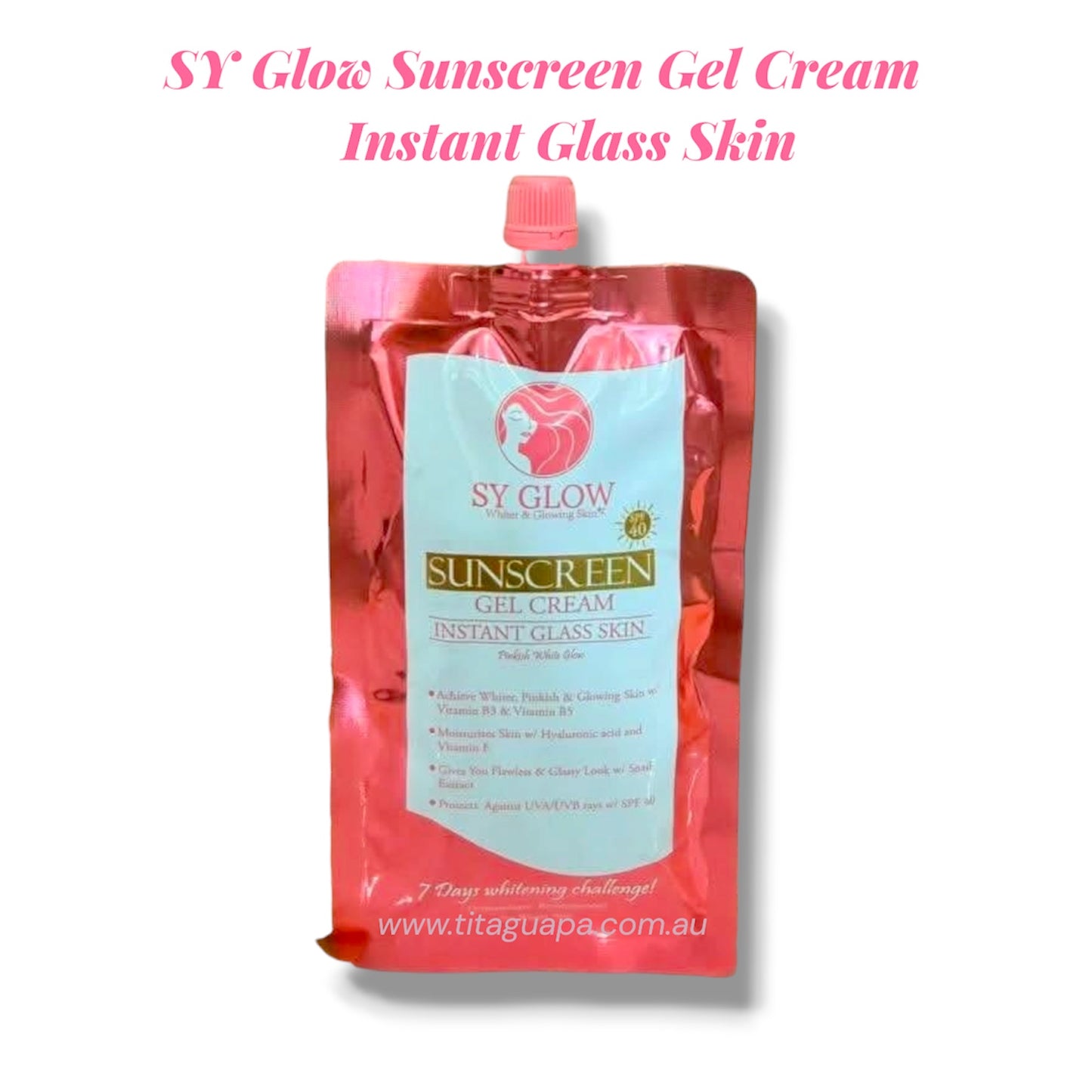 SY Glow Sunscreen Gel Cream Instant Glass Skin  SPF40 50ml