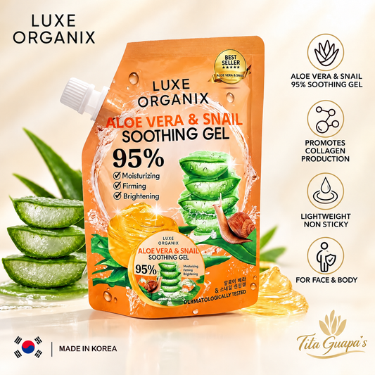 Luxe Organix Aloe Vera & Snail 95% Soothing Gel – 100ml