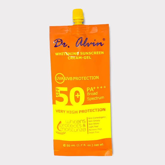 Dr. Alvin Whitening Sunscreen Gel-Cream Spf 50 PA++++ 50ml