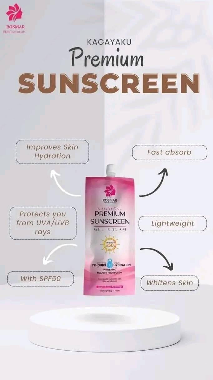 Rosmar Kagayaku Premium Sunscreen Gel Cream 50g by Rosmar Skin Essentials