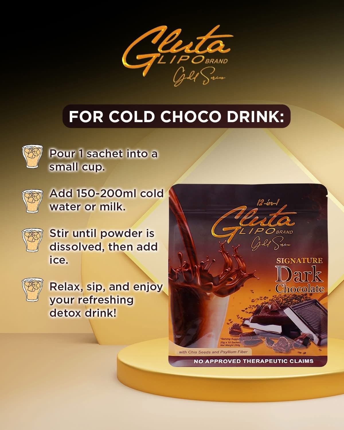 GlutaLipo Gold Series: Dark Chocolate