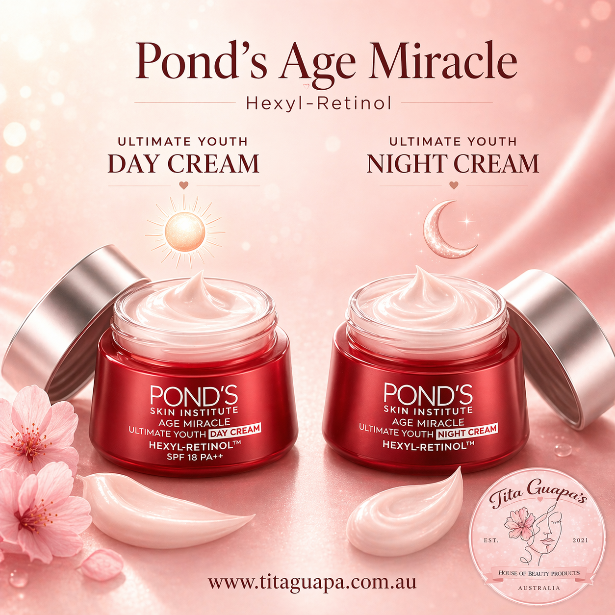 POND’S Age Miracle Day Cream & Night Cream Bundle 9g each