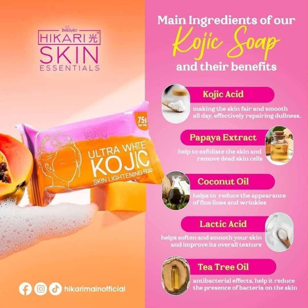 Hikari Skin Essentials Ultra White Kojic Skin Lightening Soap 75g