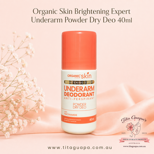 Organic Skin Brightening Expert Underarm Powder Dry Deo (40ml) with Niacinamide