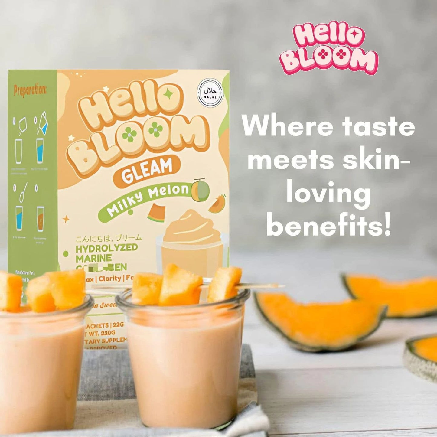 Hello Bloom Gleam Milky Melon Juice by Kiray