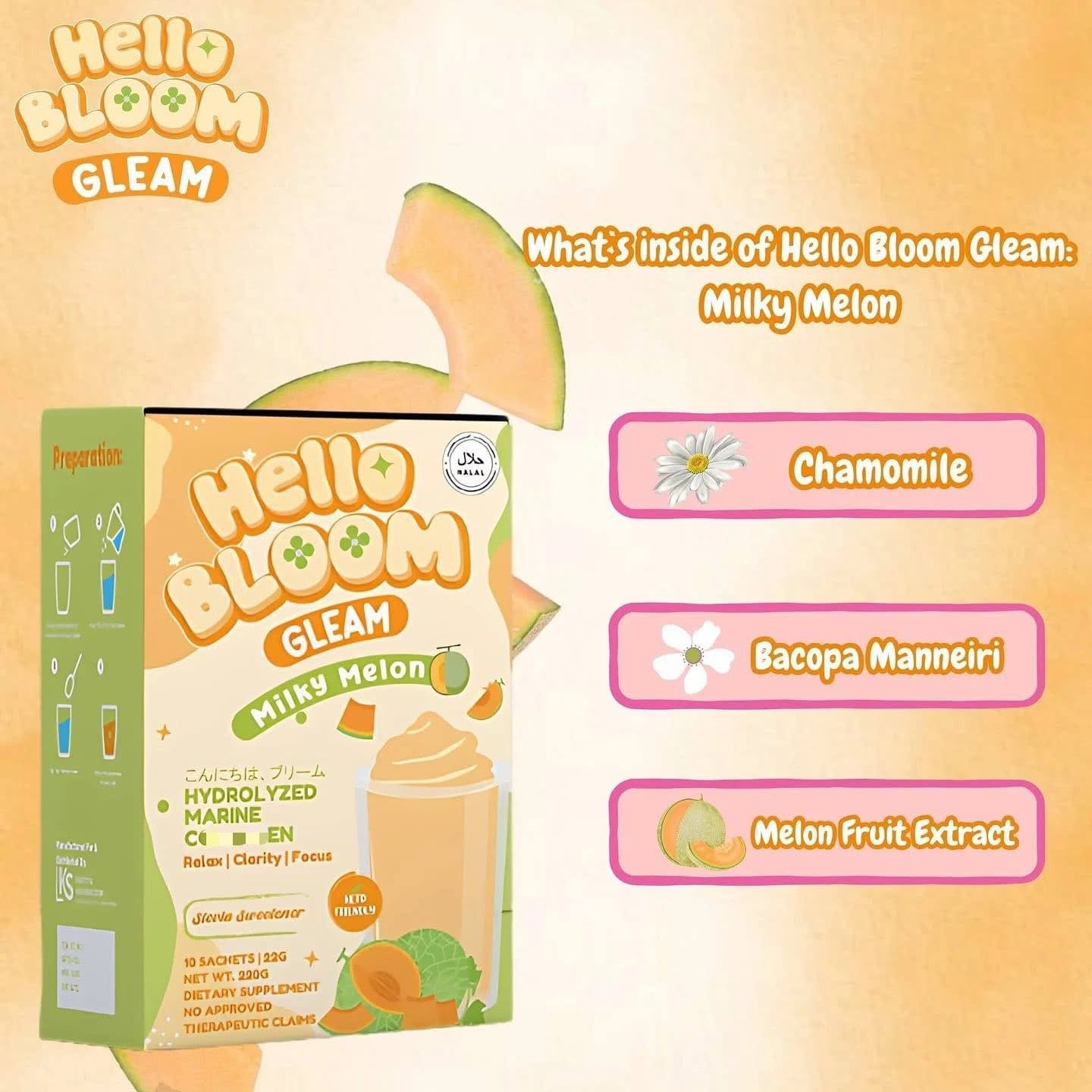 Hello Bloom Gleam Milky Melon Juice by Kiray