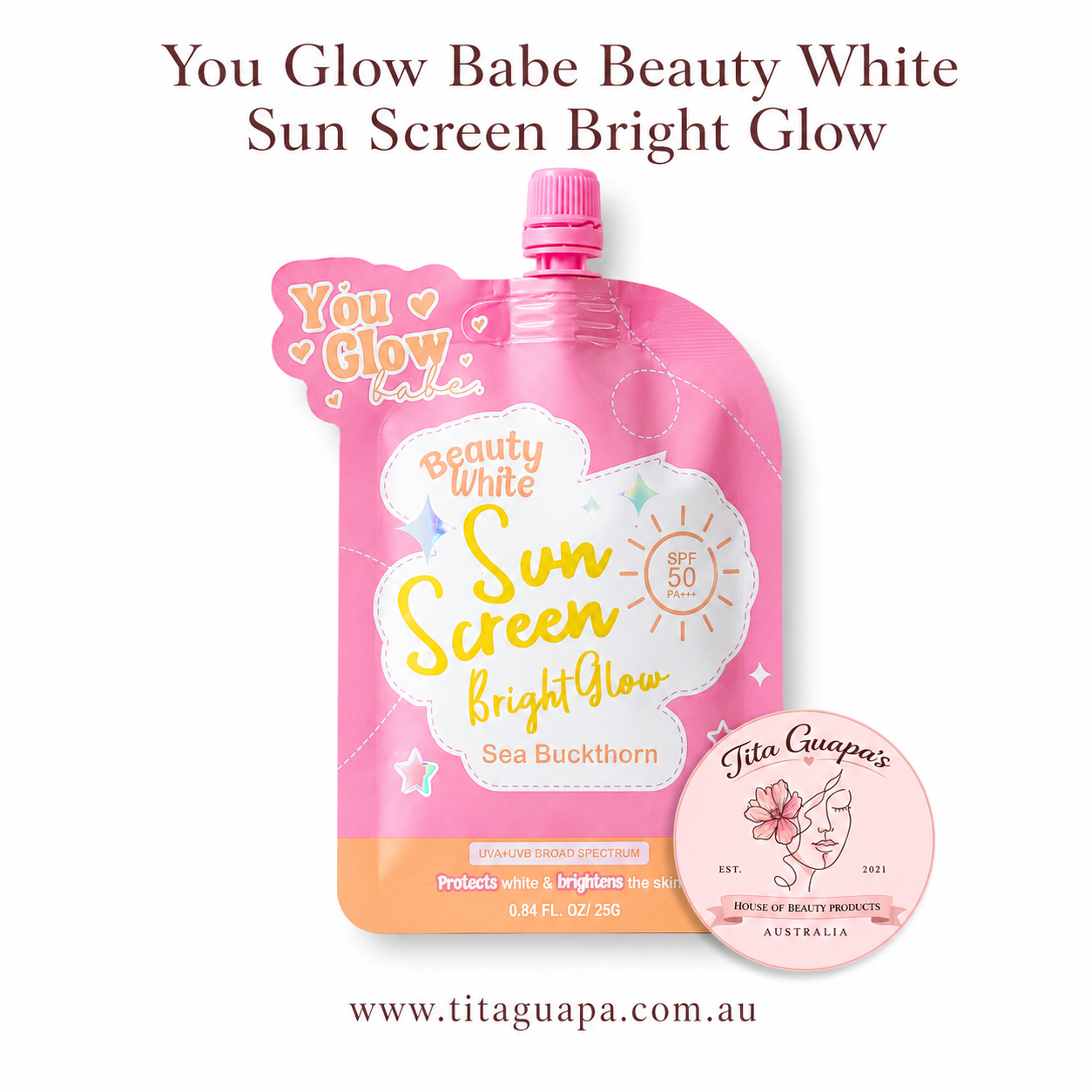 Beauty White Sunscreen 25g SPF50 PA+++ ( SOLO PACK)