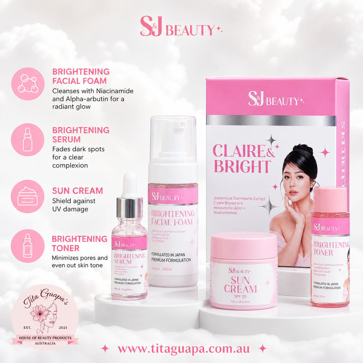 S&J Beauty Claire and Bright Facial Set