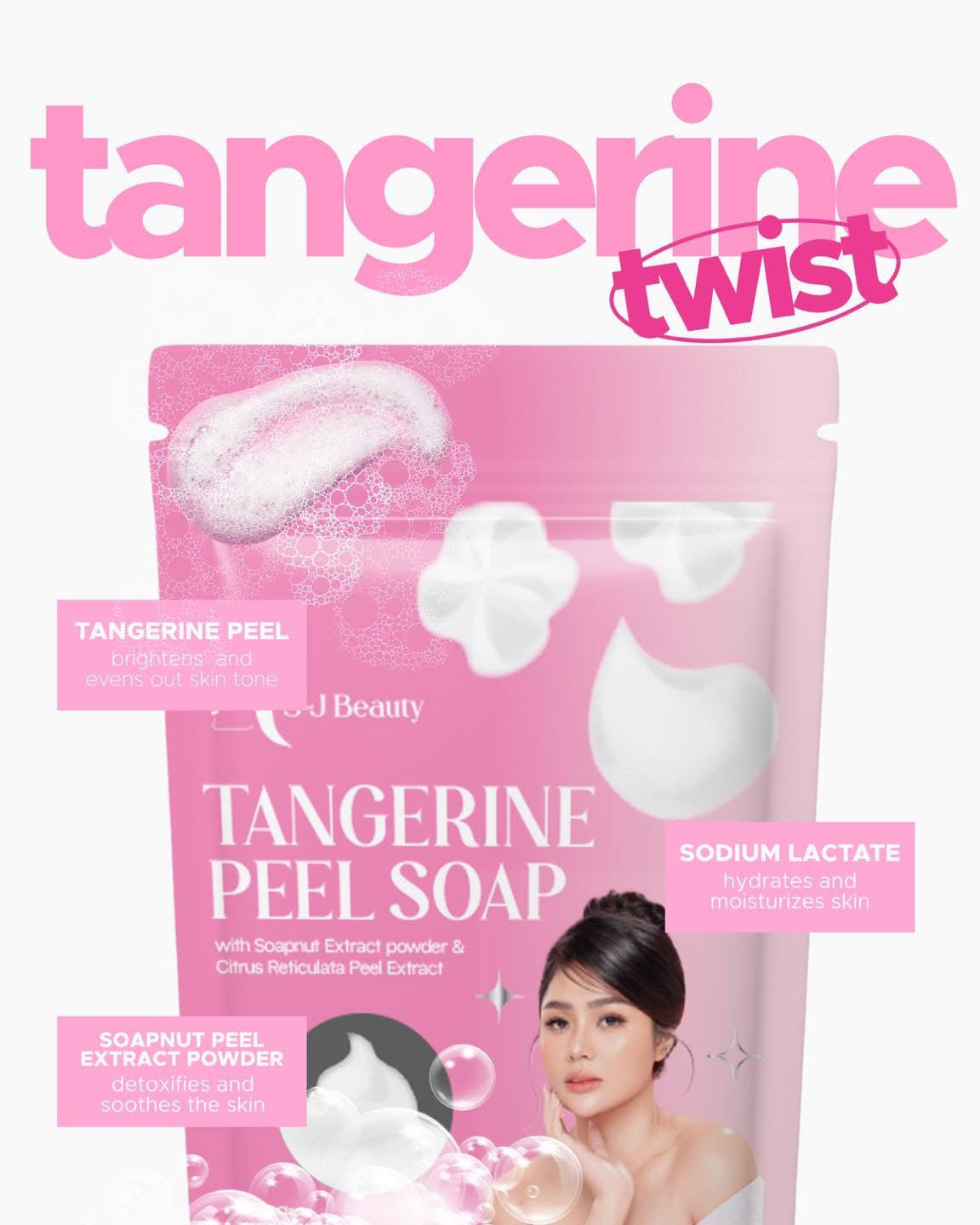 S&J Beauty Tangerine Peel Soap 70g x 5 bars