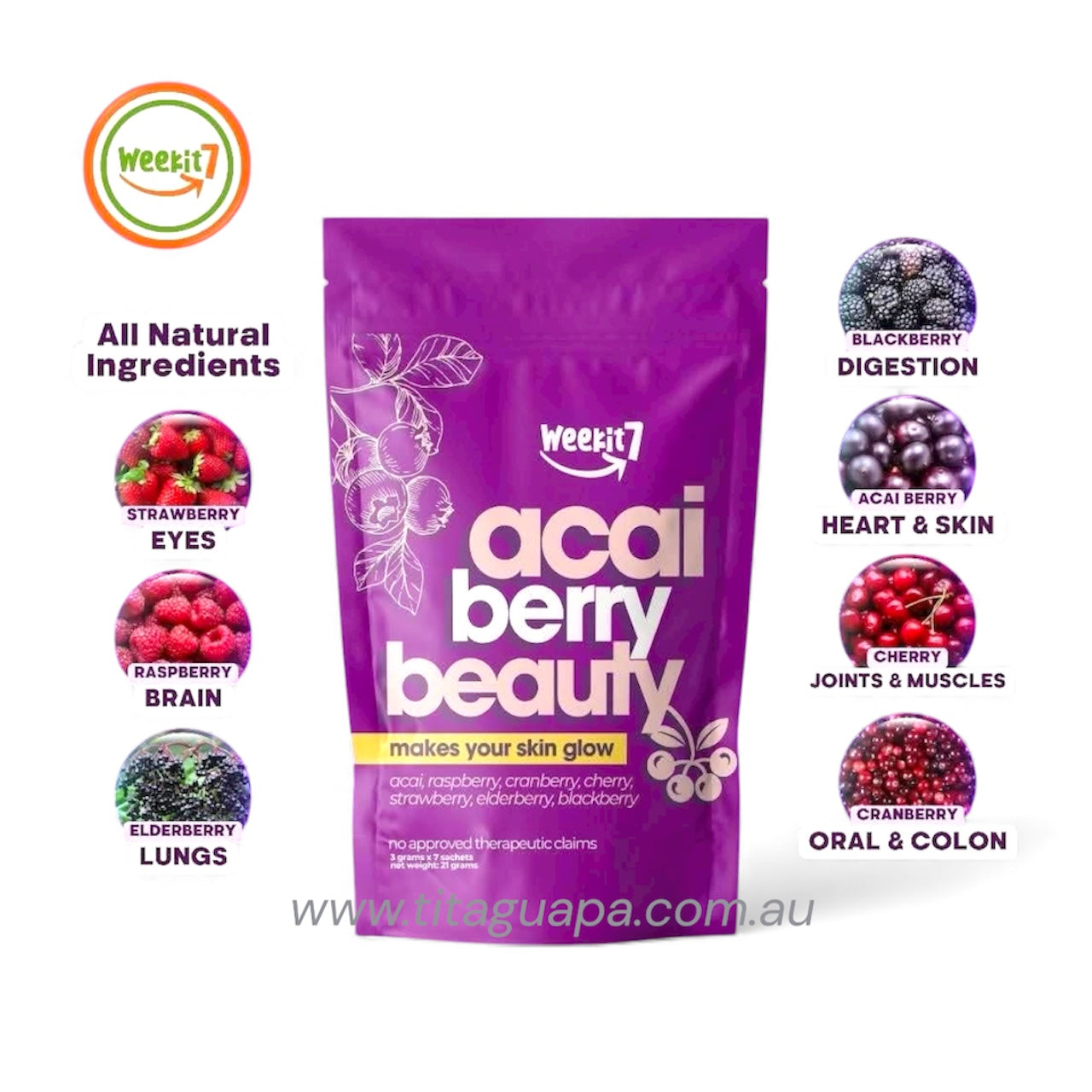 Weekit7 Acai Berry Beauty 5g x 7 sachets