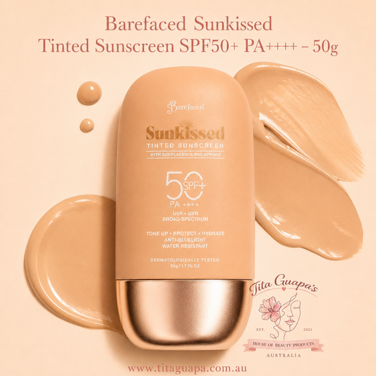 Barefaced Sunkissed Tinted Sunscreen SPF50+ PA++++ – 50g - ORIGINAL COVERAGE