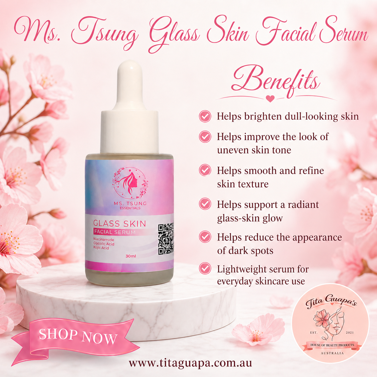 Ms. Tsung Glass Skin Facial Serum 30ml
