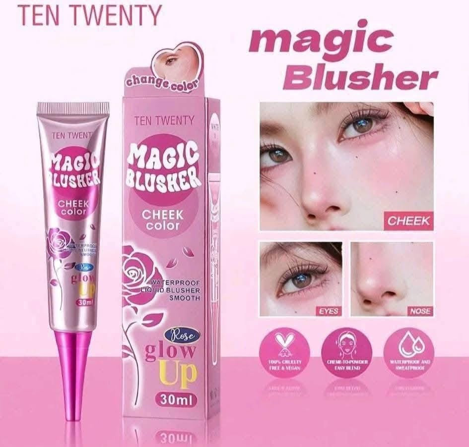 Ten Twenty Magic Blusher Cheek Color – Rose Glow Up (30ml)