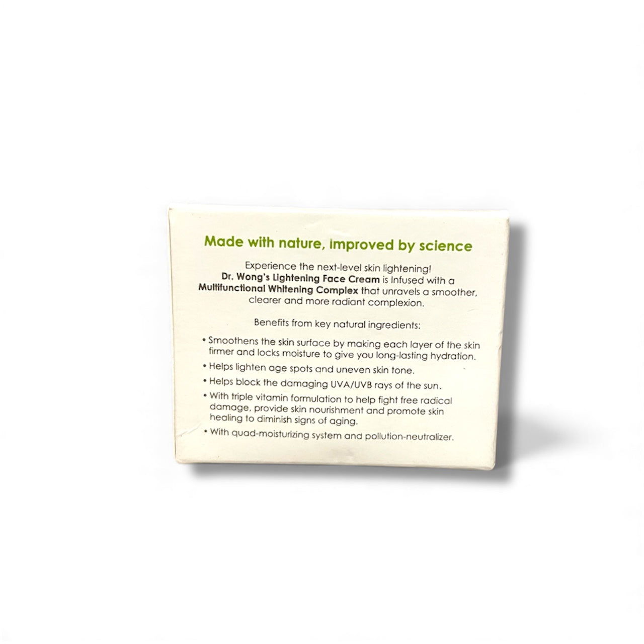 DR WONGS Lightening Face Cream 30g