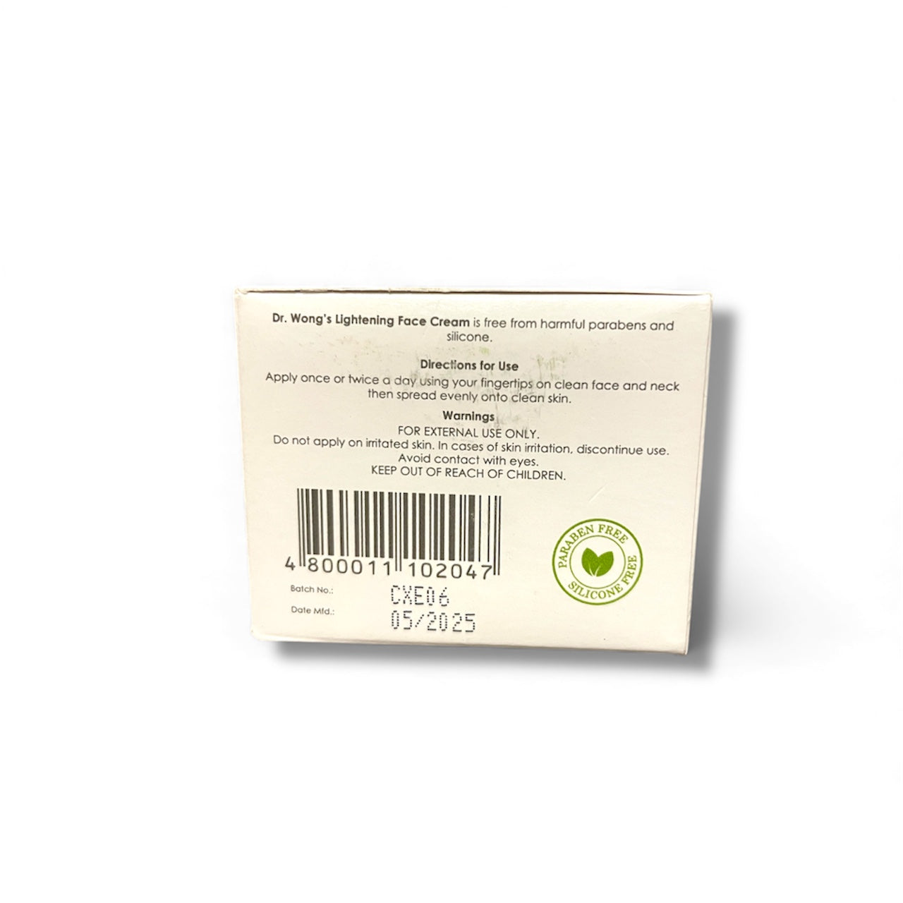 DR WONGS Lightening Face Cream 30g