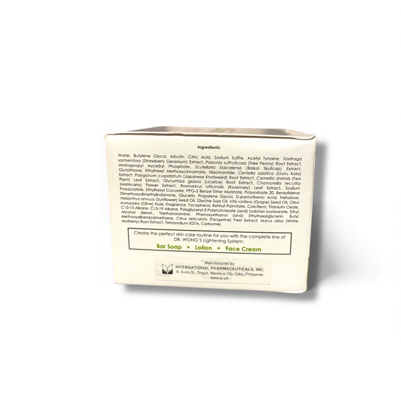 DR WONGS Lightening Face Cream 30g