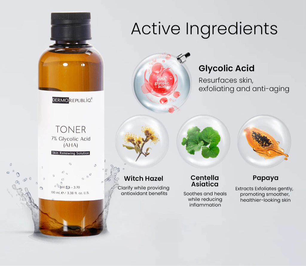 Dermo Republiq Toner 7% Glycolic Acid ( AHA ) 100 ml