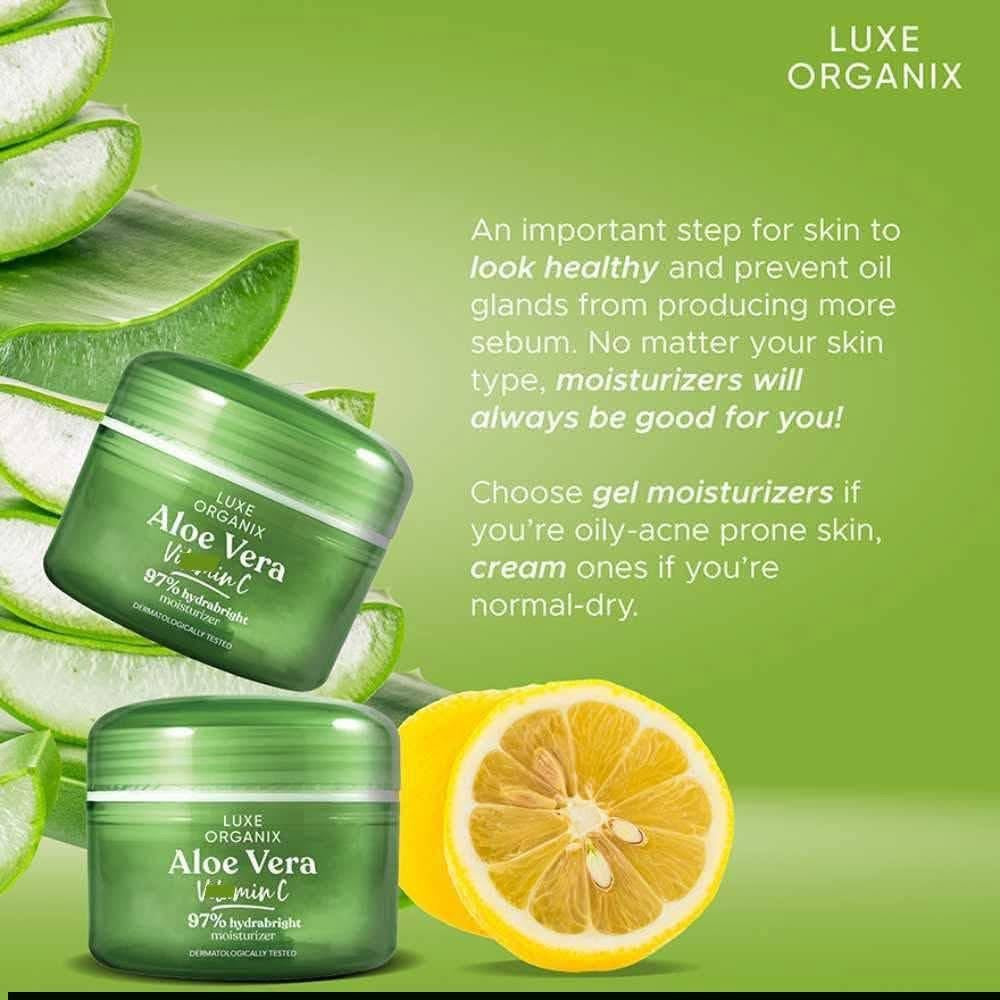 Luxe Organix Aloe Vera Vitamin C 97% Hydrabright Moisturizer – 50g