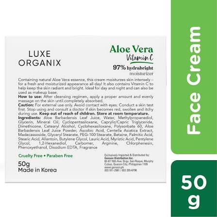 Luxe Organix Aloe Vera Vitamin C 97% Hydrabright Moisturizer – 50g