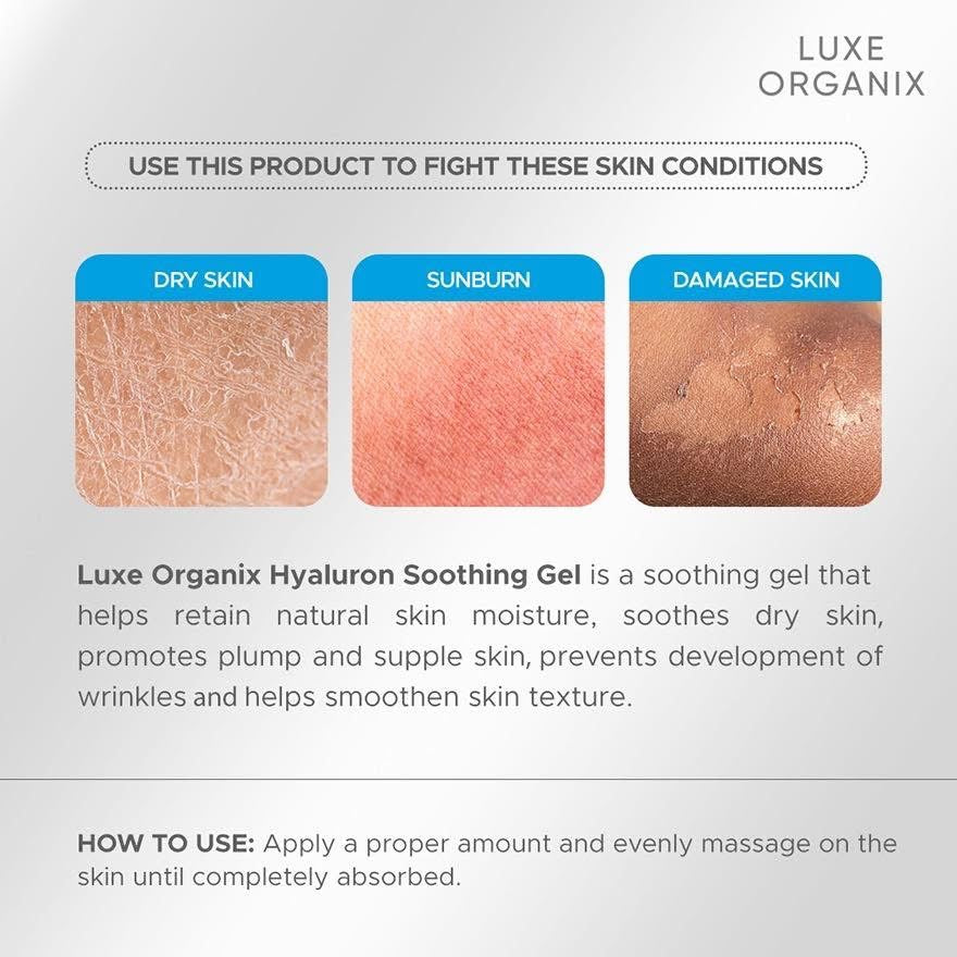Luxe Organix Hyaluron Soothing Gel Youthful White – 200ml
