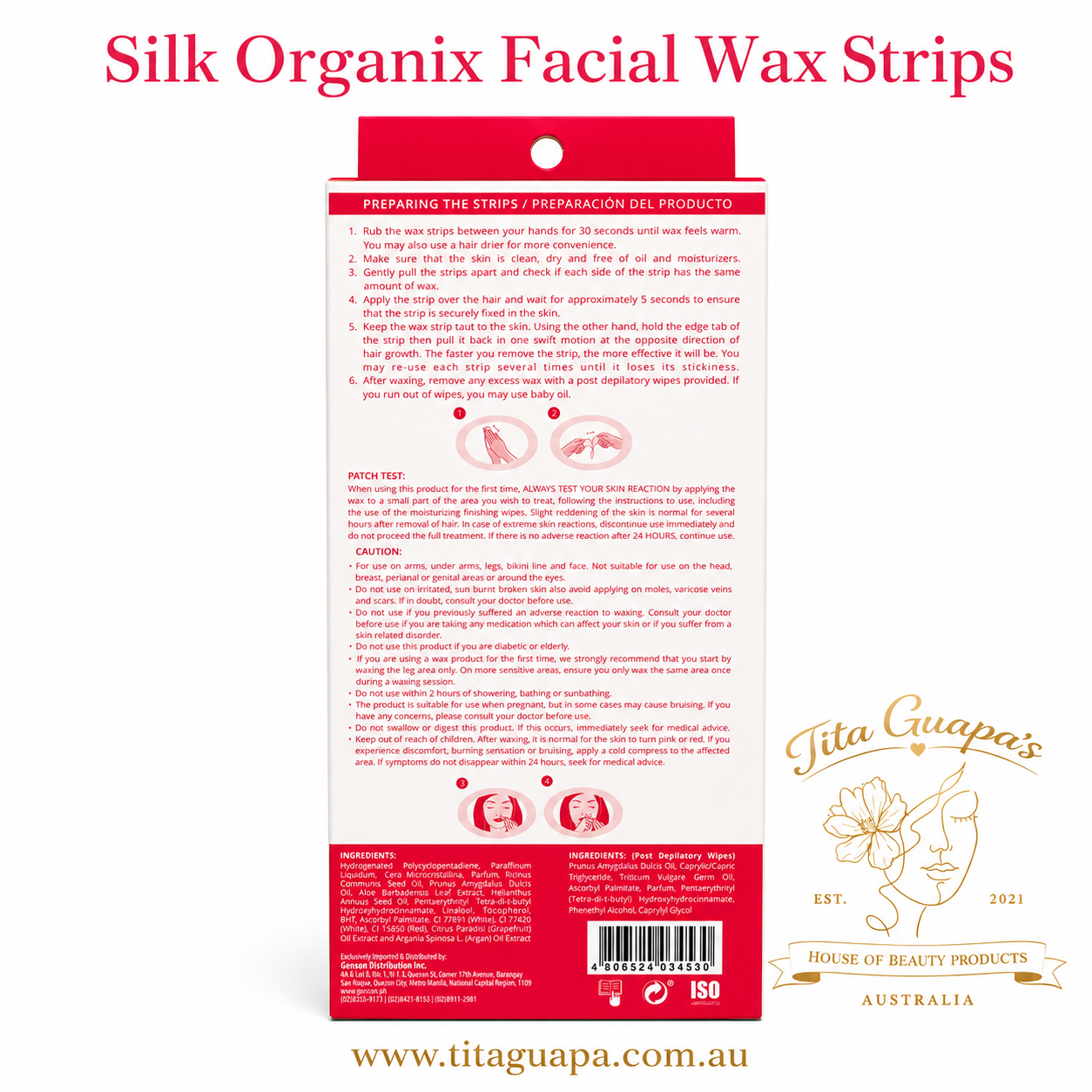 Silk Organix Facial Wax Strips
