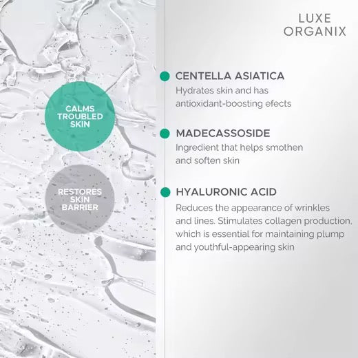 Luxe Organix Cica Rescue Gentle Brightening Low pH Daily Cleanser 150ml