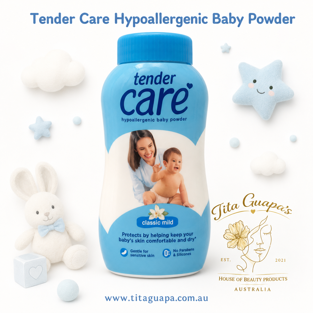 Tender Care Hypoallergenic Baby Powder (Classic Mild) 100g
