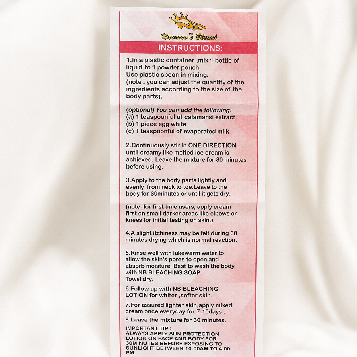 Navarro’s Bleach X10 Advance Formula Set