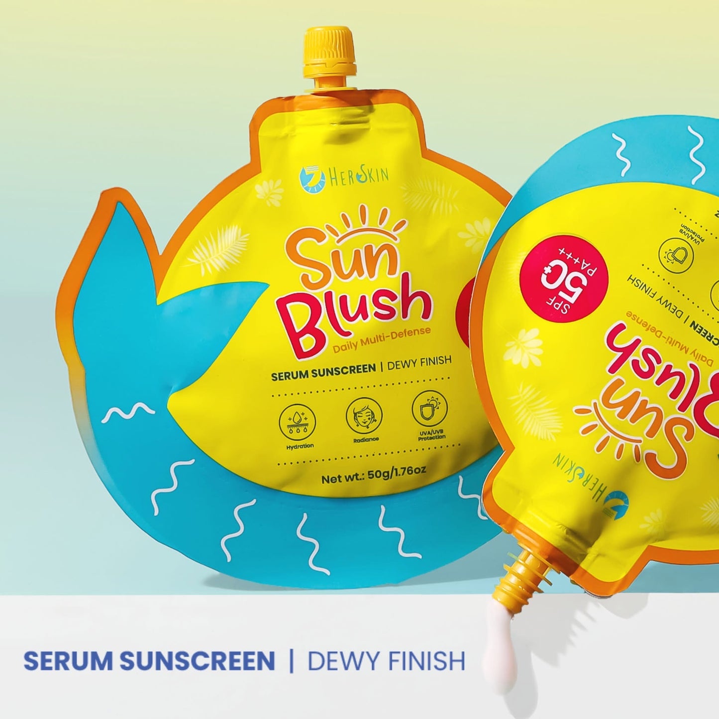 HerSkin Sun Blush Serum Sunscreen SPF50 PA+++ – Dewy Finish 50g