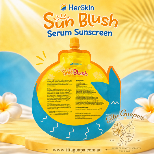 HerSkin Sun Blush Serum Sunscreen SPF50 PA+++ – Dewy Finish 50g