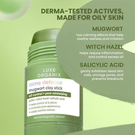 Luxe Organix Acne Defense Mugwort Clay Stick 52g