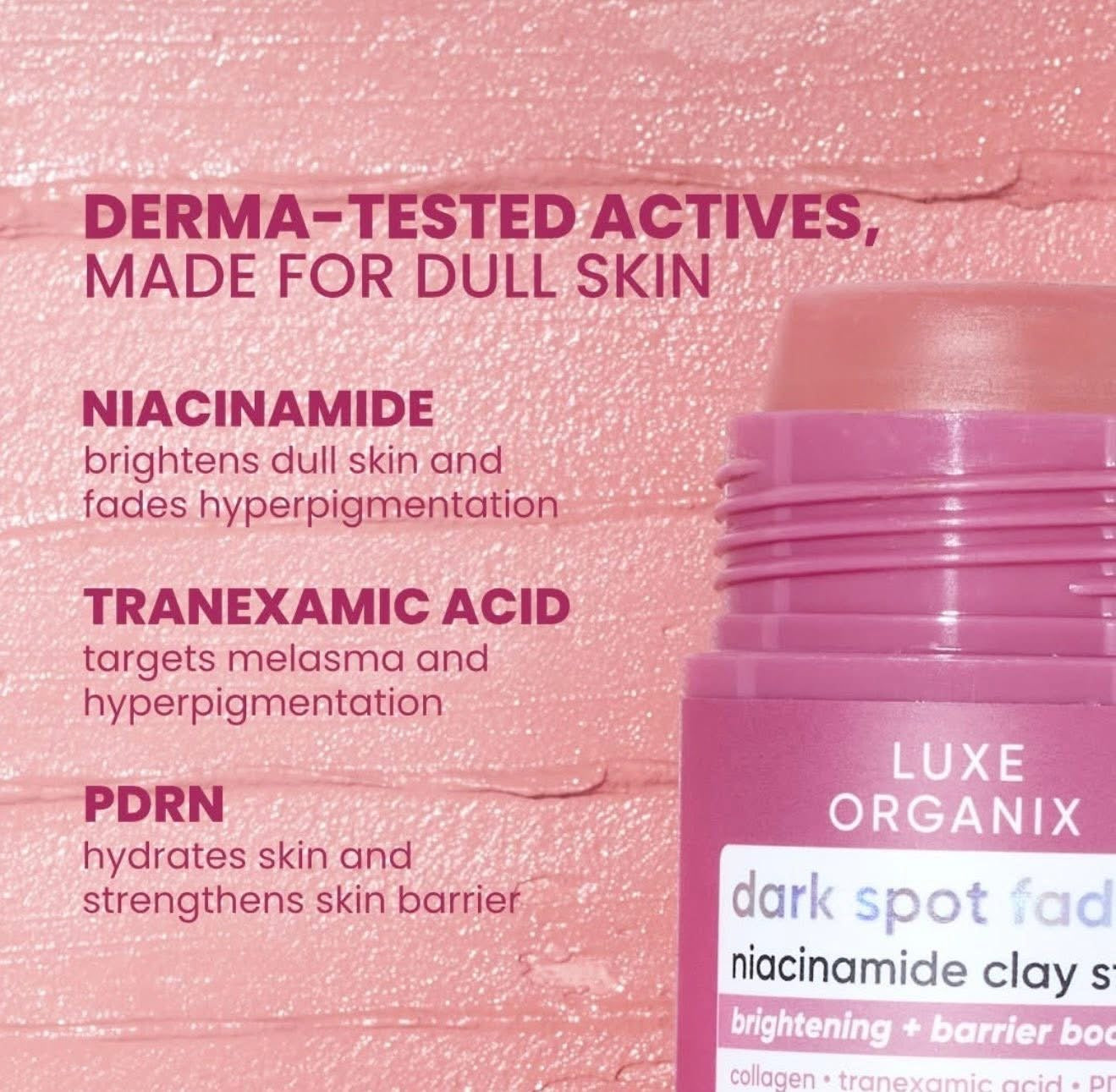 Luxe Organix Dark Spot Fading Niacinamide Clay Stick 52g