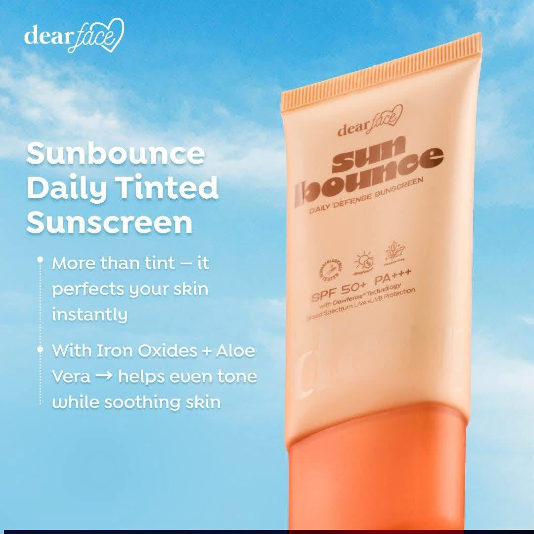 Dear Face Sun Bounce Daily Tinted Sunscreen SPF50+ PA+++ 50ml