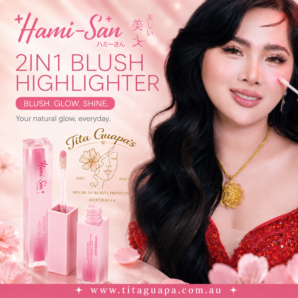 Hami-San 2IN1 Blush Highlighter