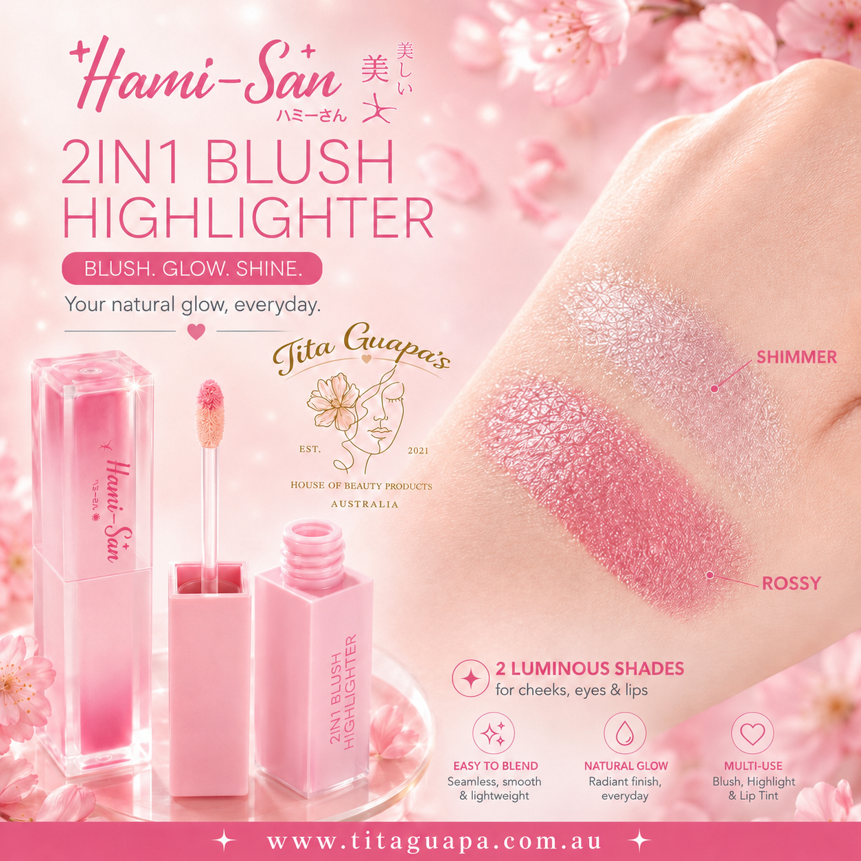 Hami-San 2IN1 Blush Highlighter