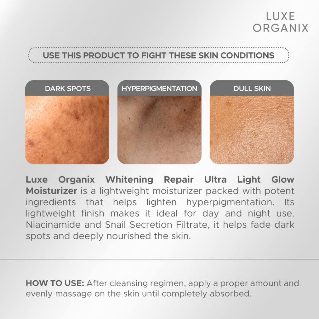 Luxe Organix Whitening Repair Ultra Light Glow Moisturizer 80ml