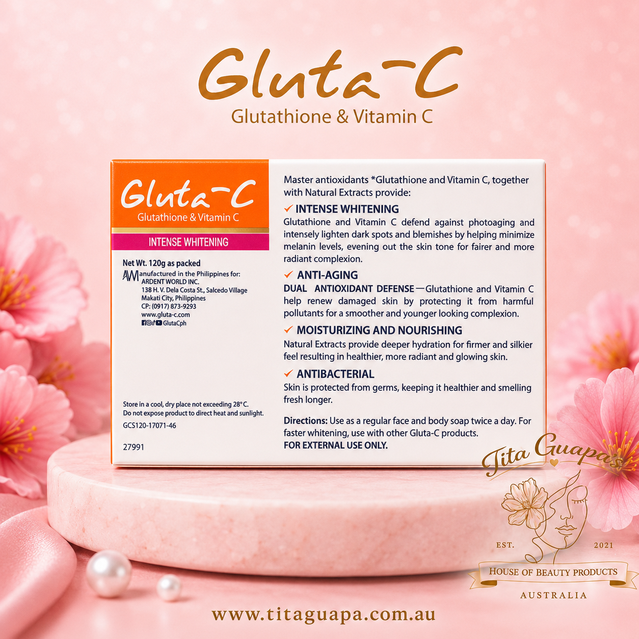 Gluta-C Intense Whitening Soap 120g (Face & Body)
