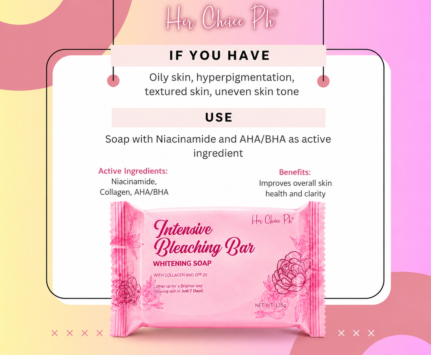 Her Choice Ph Intensive Bleaching Bar Soap 120g