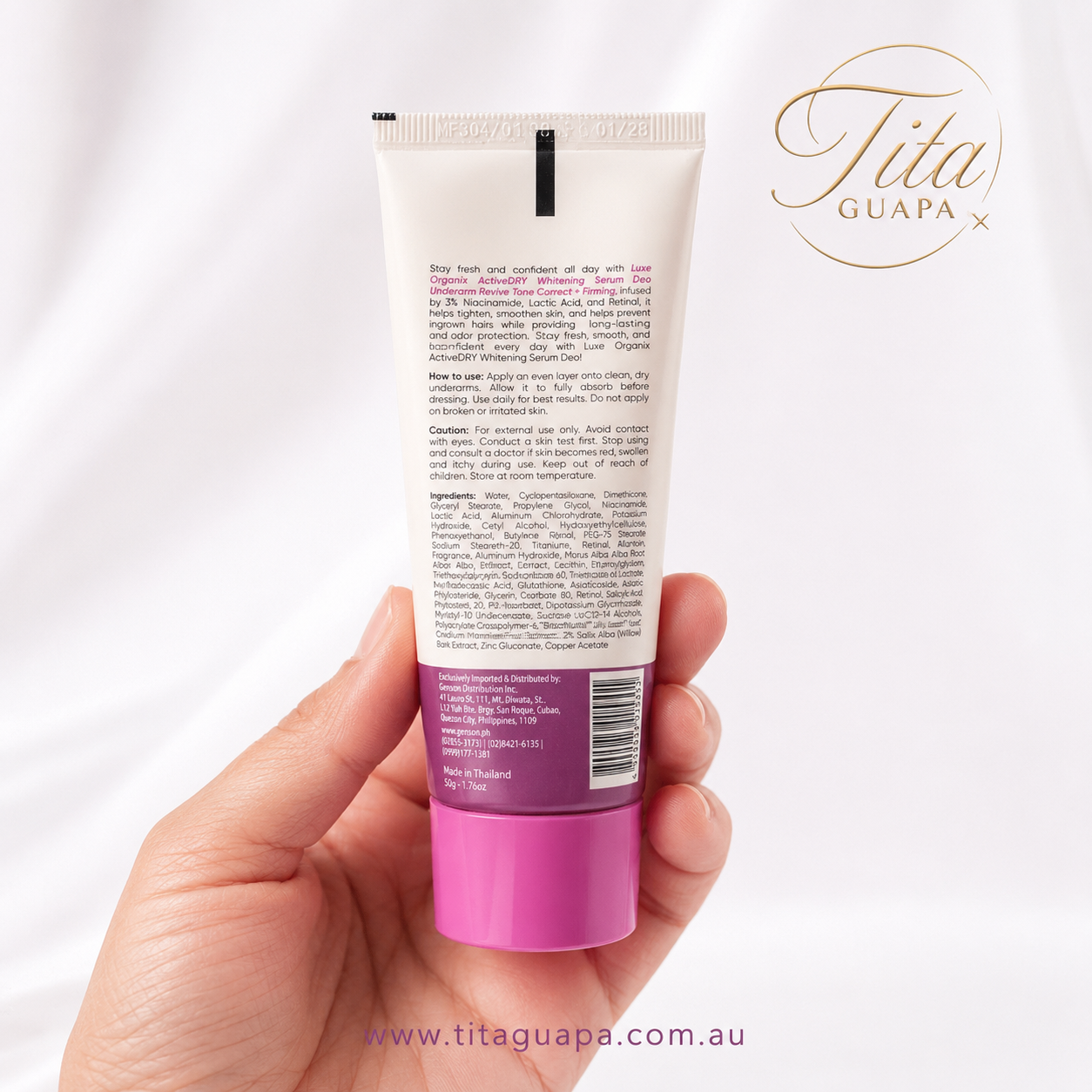 Luxe Organix Active Dry Whitening Serum Deo – Underarm Revive 50g