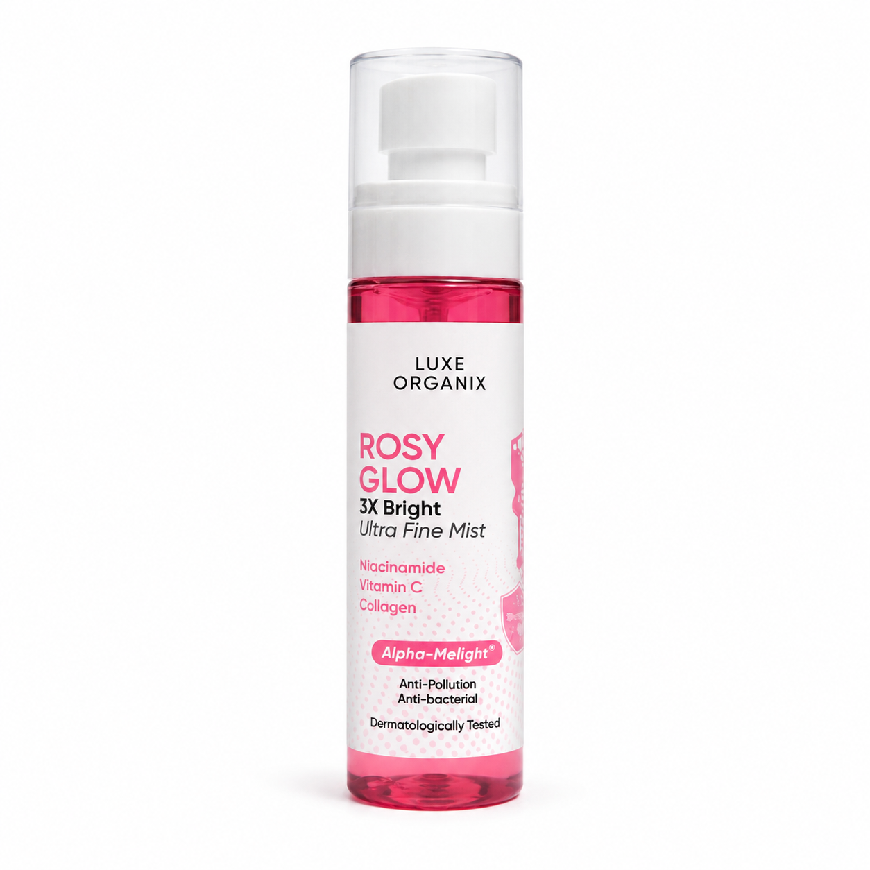 Luxe Organix Rosy Glow 3X Bright Ultra Fine Mist 80ml